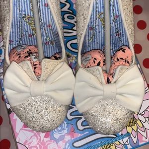 Nick of time glitter shoes with bow wedding prom